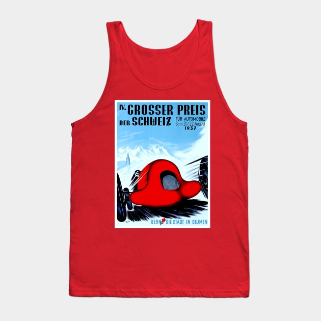 Grosser Preis Der Schweiz: Vintage 1937 Auto Racing Print Tank Top by posterbobs